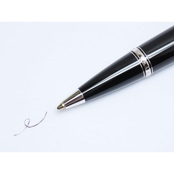 美品 モンブラン  ボエム ブルー ツイスト式 ボールペン ブラック ブルー シルバー金具 25230 MONTBLANC（モンブラン） 美品 ボエム ブルー ツイスト式 ボールペン