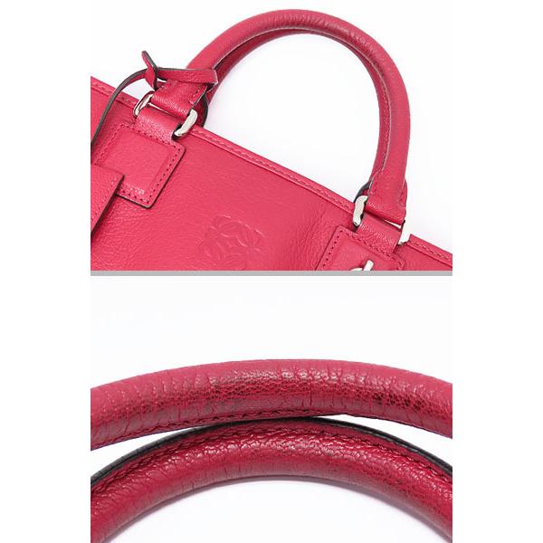 美品】ロエベアマソナ28ミニボストンバッグハンドバッグ赤