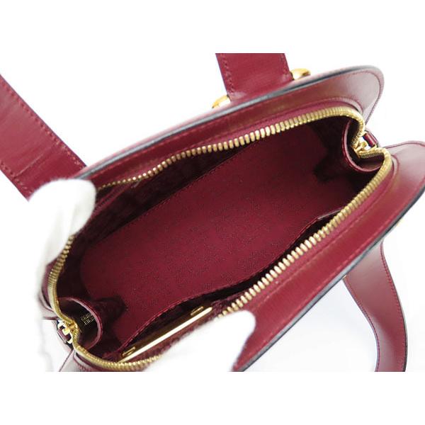 カルティエ　マストライン　ミニバッグ　カーフレザー　ボルドー Cartier（カルティエ） 新品同様 マストライン ミニ ハンドバッグ