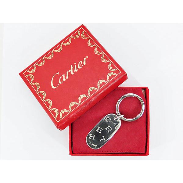 Cartier オーバル型金属キキーリング箱付き Cartier（カルティエ） 超美品 デコール オーバル メダル キーリング