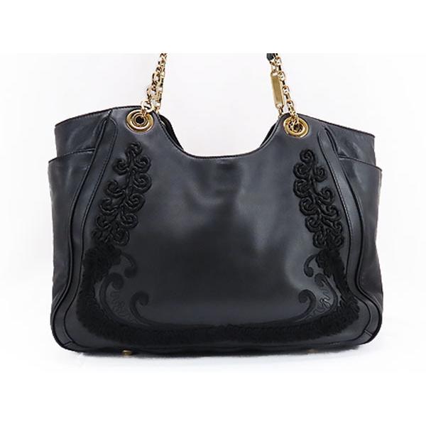 GANCINI 美品 フェラガモ ガンチーニ 刺繍 レザー ハンドバッグ トート