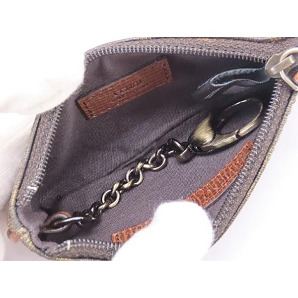 FENDI（フェンディ） 新古品 ズッカ キーリング フック付 コインケース