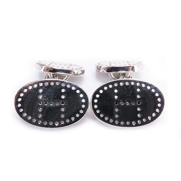 美品　エルメス　カフス　カフリンクス　エヴリン　エクリプス　Hロゴ　シルバー HERMES 磨き済美品 エルメス H リュバン エクリプス エブリン