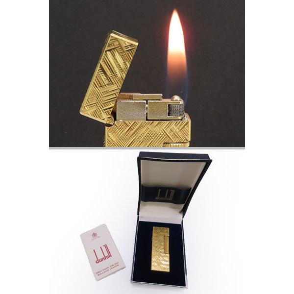 dunhill（ダンヒル） 美品 彫デザイン クロスカット ローラーガス