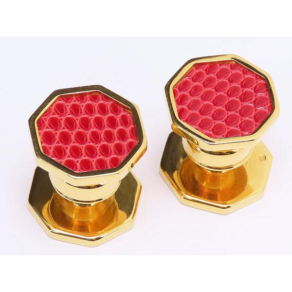 HERMES カフリンクス レザー オクタゴン