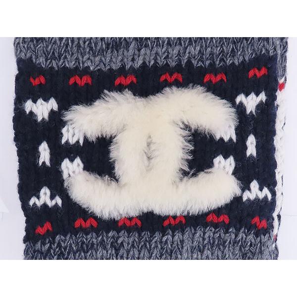 超美品　CHANEL ココマーク フード付　マフラー　レア物　秋冬　シャネル シャネル CHANEL ココマーク マフラー ウール カシミヤ ブラック