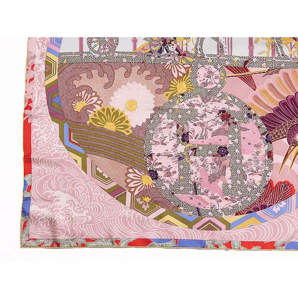 HERMES カレ90 EX-LIBRIS「エクスリブリス」シルク　大判スカーフ HERMES（エルメス） 激レア未使用 カレ90 EX LIBRIS EN KIMONOS キモノ
