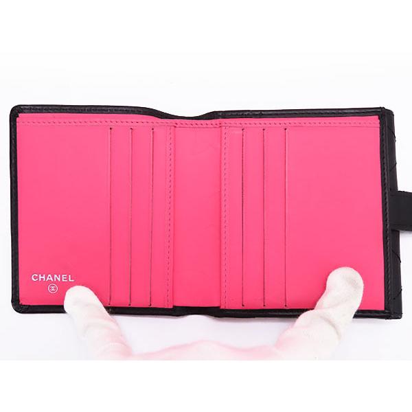 CAMBON 美品 シャネル カンボンライン ココマーク Wホック財布 二