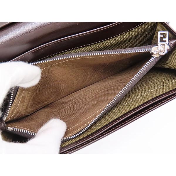 FENDI（フェンディ） 未使用 ズッカ 二つ折り長財布 ダークブラウン 