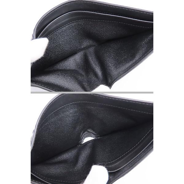 【美品】ボッテガヴェネタ 2つ折り財布 イントレチャート 黒 ブラック レザー BOTTEGA VENETA 美品 ボッテガ ヴェネタ イントレチャート 二つ折り