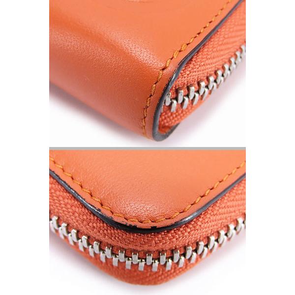 LOEWE（ロエベ） 美品 アナグラム ラウンドファスナー長財布 オレンジ