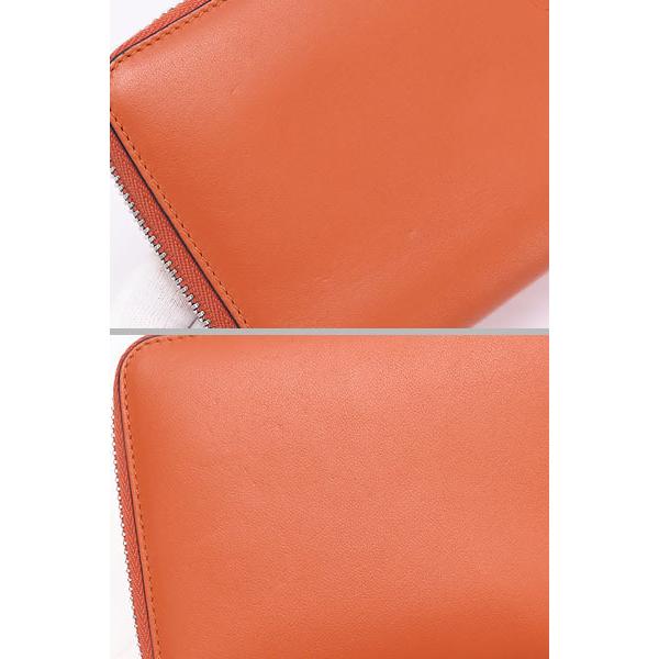 LOEWE（ロエベ） 美品 アナグラム ラウンドファスナー長財布 オレンジ