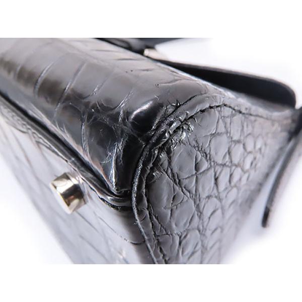 美品 TWM ウェルマーク マット クロコダイル ワンショルダーバッグ  