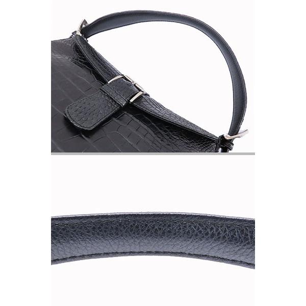 美品 TWM ウェルマーク マット クロコダイル ワンショルダーバッグ  