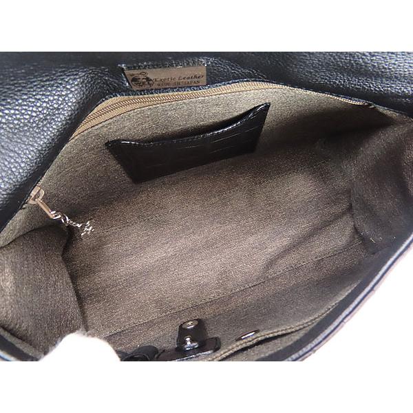 美品 TWM ウェルマーク マット クロコダイル ワンショルダーバッグ  