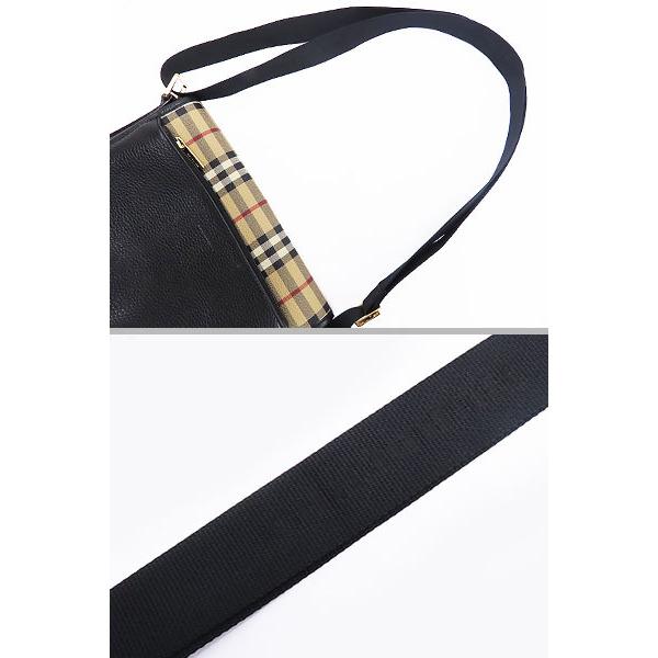 BURBERRY 美品 バーバリー ロンドン ヘイマーケットチェック レザー 