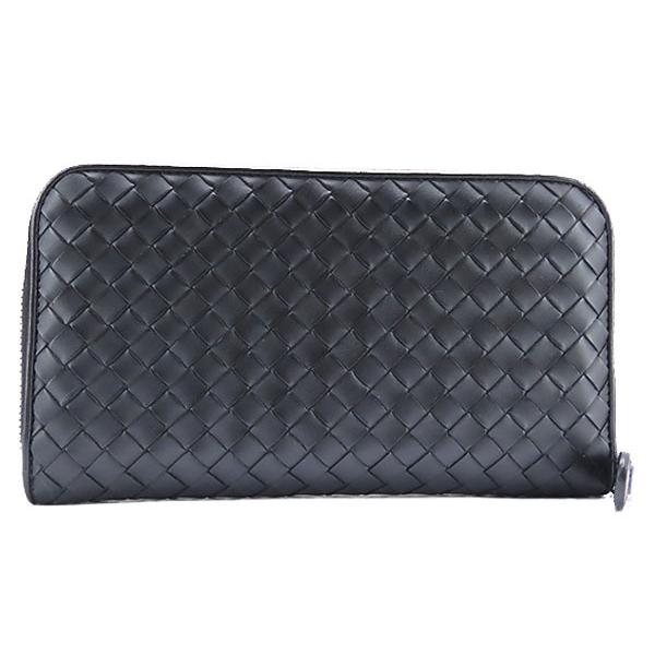 【美品】 Bottega Veneta ボッテガ・ヴェネタ イントレチャート ジップアラウンドウォレット 114076 ブラック/レザー BOTTEGA VENETA（ボッテガ・ヴェネタ） 超美品 ボッテガ ヴェネタ