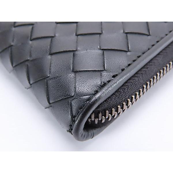 【美品】 Bottega Veneta ボッテガ・ヴェネタ イントレチャート ジップアラウンドウォレット 114076 ブラック/レザー 美品】 Bottega Veneta ボッテガ・ヴェネタ イントレチャート ジップ