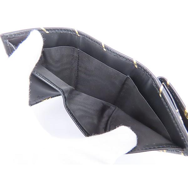 超美品 グッチ ストライプ 三つ折り財布 コンパクト財布 ミニ