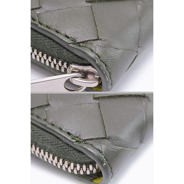 美品 ボッテガ ヴェネタ BOTTEGA VENETA イントレチャート ジップ