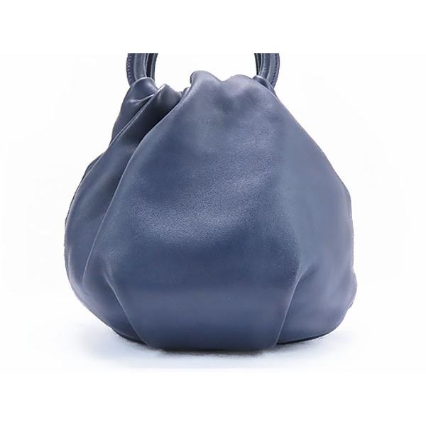 美品】ロエベバウンスバッグハンド ショルダー 2way レザーネイビー