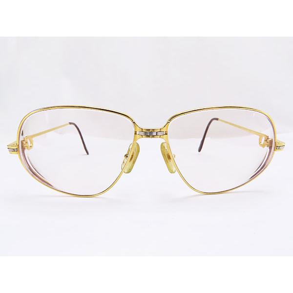 美品 Cartier カルティエ チェーンモチーフ ヴィンテージ メガネ 眼鏡 