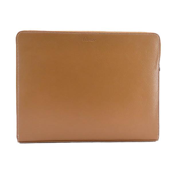 未使用 カルティエ Cartier ブラウン クラッチバッグ タブレットケース 未使用 カルティエ Cartier ブラウン クラッチバッグ タブレットケース