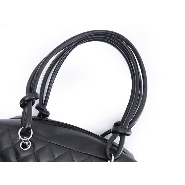 新品同様 シャネル CHANEL カンボンライン ボーリング ショルダー バッグ レザー ブラック A25171  90168690 CAMBON 新品同様 シャネル CHANEL カンボンライン ボーリングバッグ