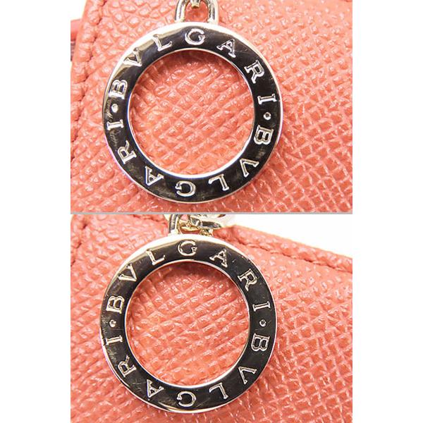 ブルガリ　レザー財布　新品未使用　サーモンピンク ブルガリ・ブルガリ 未使用 ブルガリ BVLGARI ブルガリブルガリ L字
