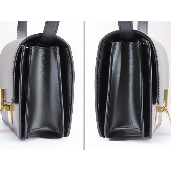 値引！美品  celine ショルダーバッグ クラシックボックス スモール 黒 セリーヌの大人気ショルダーバッグ 「クラシックボックス」｜中古