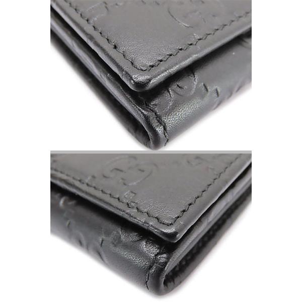 超美品 グッチ GUCCI グッチシマ 二つ折り長財布 ブラック シマレザー