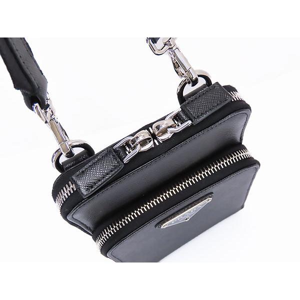 新古品 プラダ PRADA サフィアーノ スマートフォンケース フォンポーチ