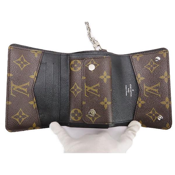 新品同様 ルイヴィトン LOUIS VUITTON モノグラム マカサー ポルトフォイユ コンパクト 三つ折り財布 コンパクト財布  ウォレットチェーン付き M60167