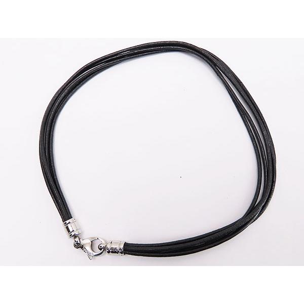 ほぼ新品 ブルガリ BVLGARI レザー 5連 チョーカー ネックレス 39CM