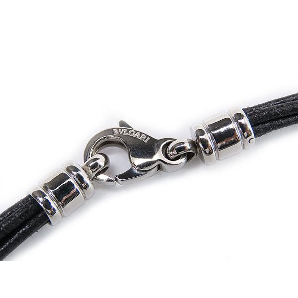 ほぼ新品 ブルガリ BVLGARI レザー 5連 チョーカー ネックレス 39CM