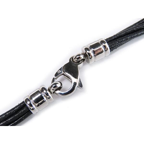 ほぼ新品 ブルガリ BVLGARI レザー 5連 チョーカー ネックレス 39CM 