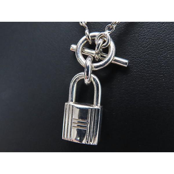 アミュレット　カデナモチーフ　ケリー　シルバー　ネックレス　ペンダントチョーカー 美品 エルメス HERMES アミュレット カデナモチーフ ケリー シルバー