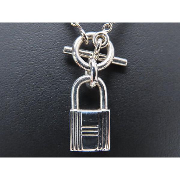 アミュレット　カデナモチーフ　ケリー　シルバー　ネックレス　ペンダントチョーカー 美品 エルメス HERMES アミュレット カデナモチーフ ケリー シルバー