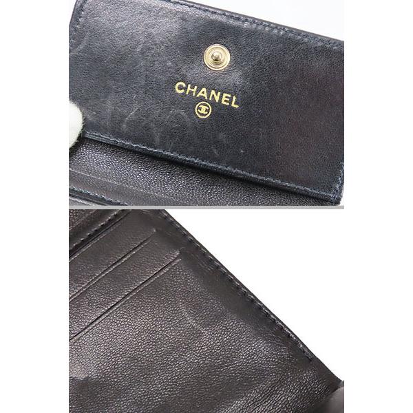 美品 シャネル CHANEL ヴィンテージ ココマーク キャビアスキン W  