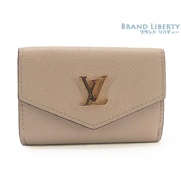 ルイ・ヴィトン LOUIS VUITTON ポルトフォイユ ロックミニ 三つ折り財布 財布 レザー レディース ベージュ系 グレージュ M69340 【中古】 LOUIS VUITTON（ルイ・ヴィトン） 美品 ポルトフォイユ ロックミニ 三