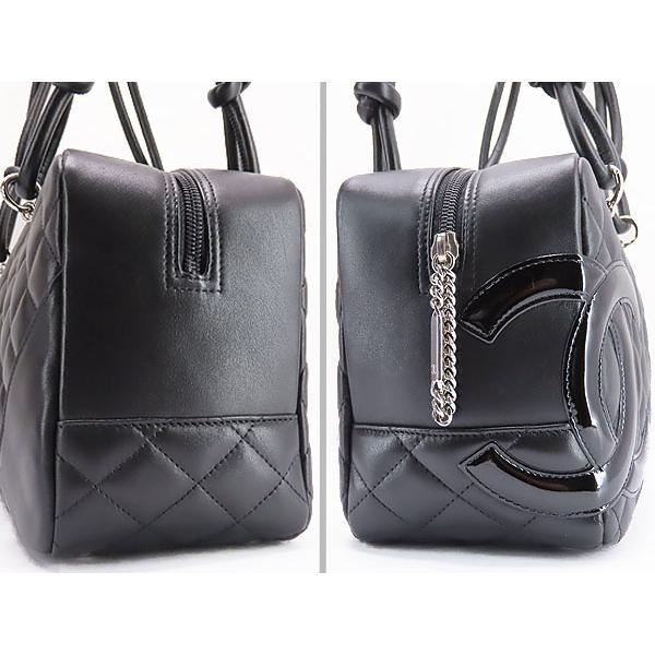 CAMBON 超美品 シャネル CHANEL カンボンライン ボーリングバッグ