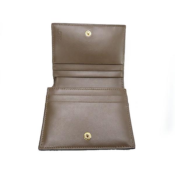 FENDI 新品同様 フェンディ エフ イズ ズッカ柄 ホック式二つ折り財布