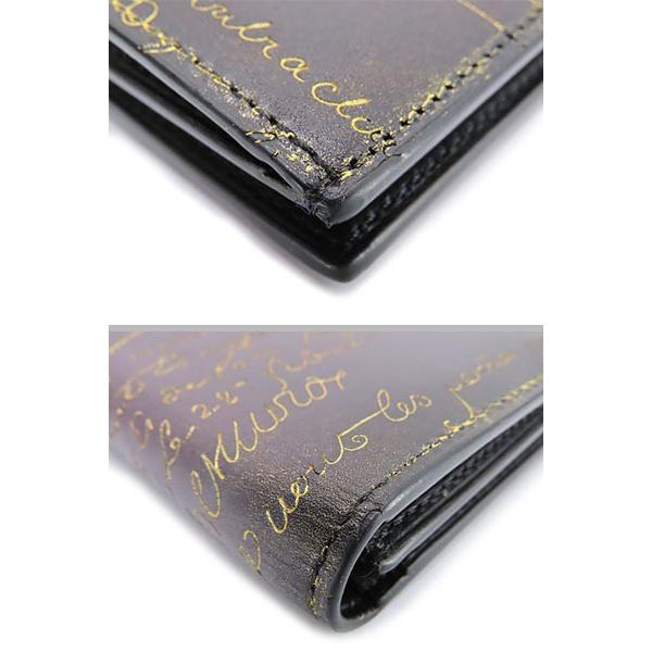 ベルルッティ Berluti カリグラフィ エスパス スクリットレザー ウォレット 二つ折り札入れ長財布 ダークパープル ゴールデンパティーヌ ヴェネチアレザー Berluti（ベルルッティ） 美品 カリグラフィ スクリットレザー 二