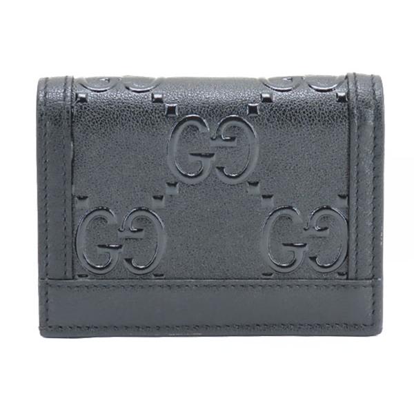 GUCCI レア新品同様 グッチ GGエンボス レザー カードケース GUCCI レア新品同様 グッチ GGエンボス レザー カードケース
