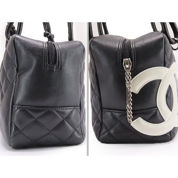 美品 シャネル CHANEL カンボンライン ボーリングバッグ ショルダー 