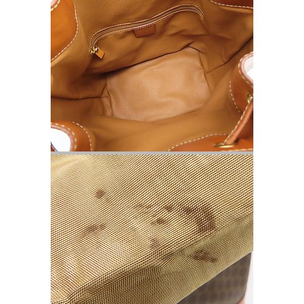 美品CELINEマカダムトリオンフバケツ巾着型ショルダーバッグ