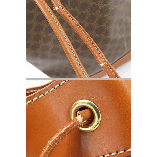 CELINE 美品 セリーヌ ヴィンテージ マカダム バケツ 巾着型 