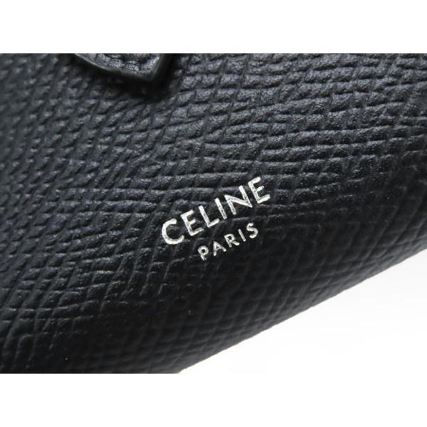 ほぼ新品 セリーヌ CELINE ファインストラップウォレット 三つ折り財布 コンパクト財布 ブラック｜brandliberty｜10