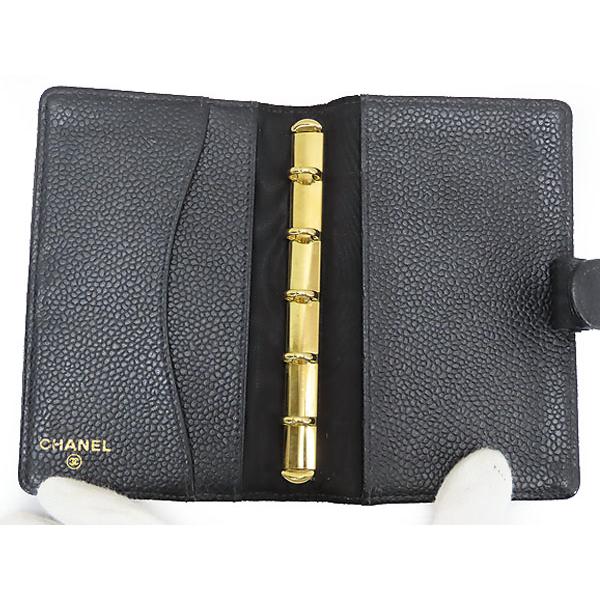 レア美品 シャネル CHANEL ココマーク キャビアスキン ミニ アジェンダ 