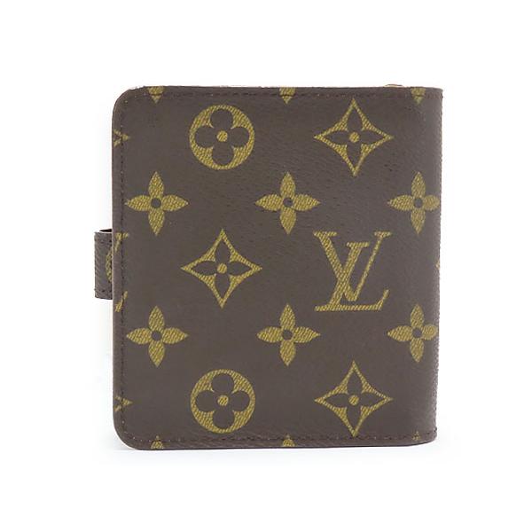 LOUIS VUITTON 外美品 ルイヴィトン モノグラム コンパクトジップ 